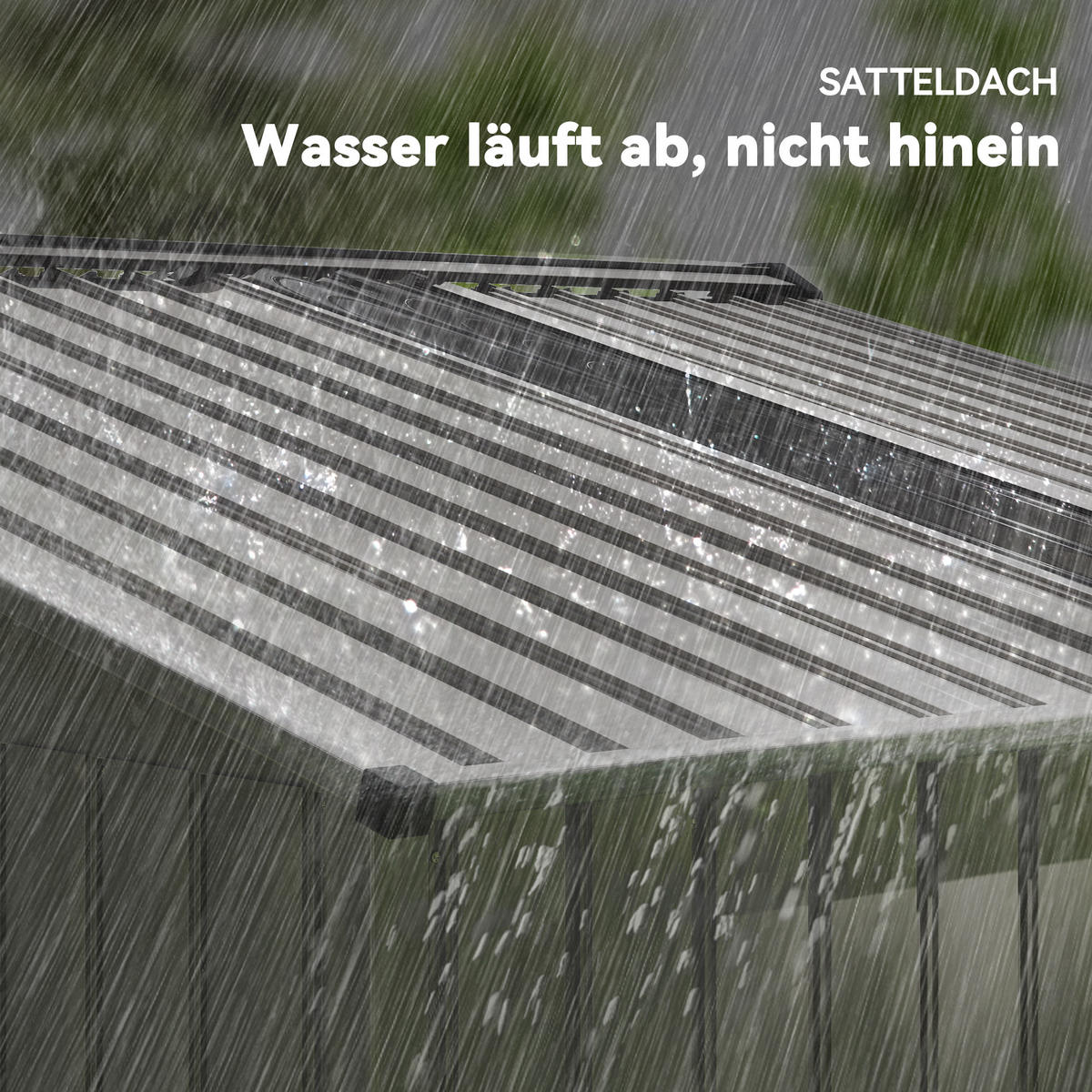 STAHL-GERÄTEHAUS 4,9m² 277x195x192cm verzinkt mit Satteldach - Grau, Metall (195/192/277cm) - Outsunny
