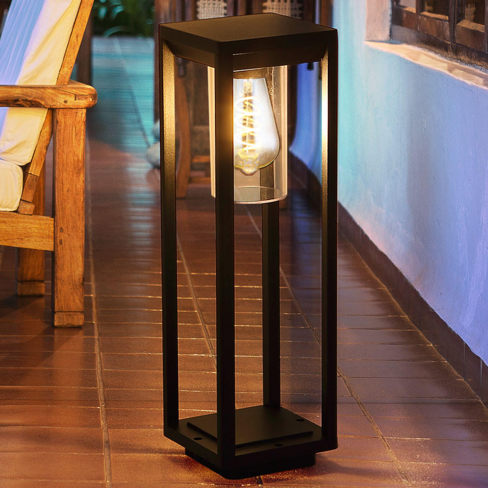 LED WEGELEUCHTE ALU schwarz-matt klar - Schwarz, Metall (15/15/50cm)