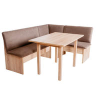 ECKBANKGRUPPE Die Vielseitige Tisch II - Eichefarben/Braun, Holzwerkstoff/Buchenholz (145/86/185cm) - Kundler Home