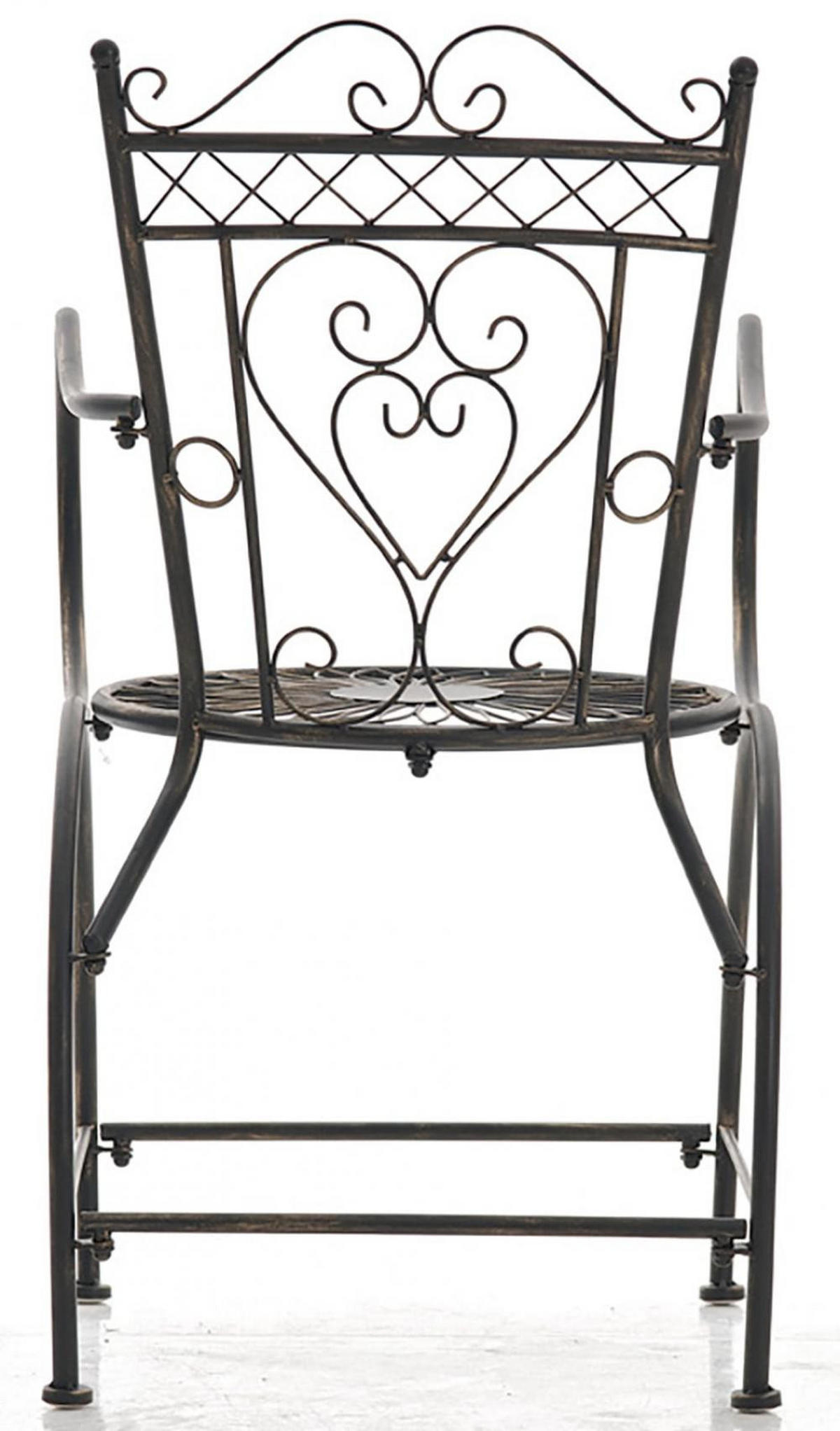 GARTENSTUHL 2er Set Metall bronze - Bronzefarben, Metall (48/88/60cm) - CLP