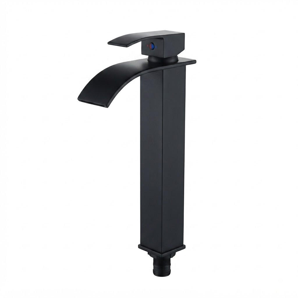 BADEZIMMERARMATUR, 30,5 cm hoch, schwarz. - Schwarz, Metall (38/7/21cm) - Vallsero