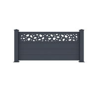 VORGARTENZAUN 2er-Set Sunny grau 1,9m H.90cm aluminium - Grau, Metall (310/89cm) - Casanoov