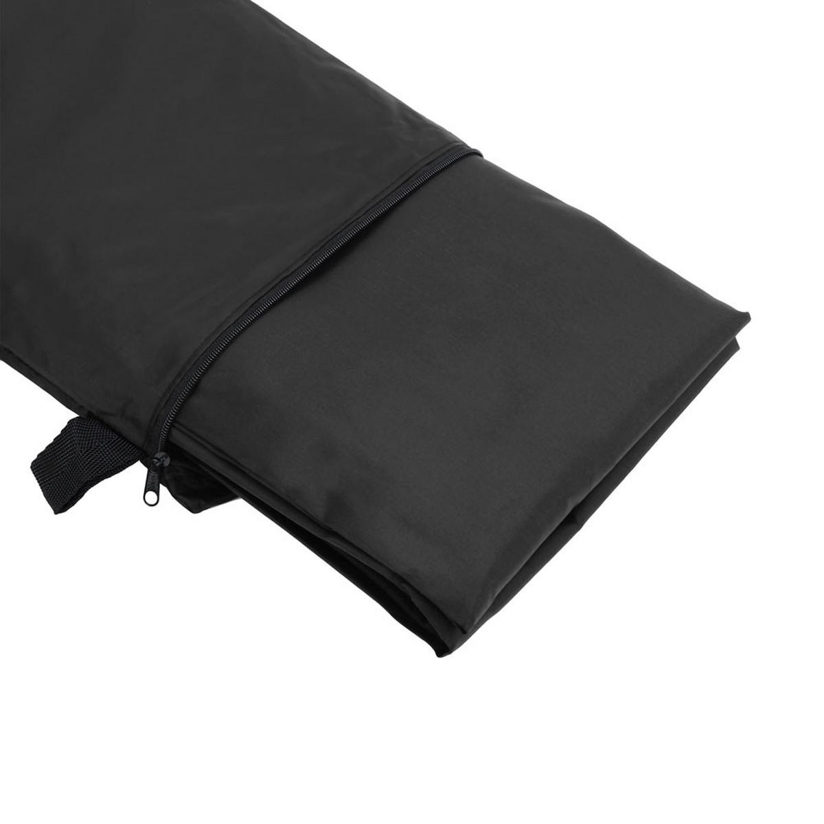 SCHUTZHÜLLE für 2,4 m Ampelschirm aus Oxford-Gewebe mit PVC in Schwarz wasserdicht UV-beständig mit Reißverschluss und Kordelzug 72 × 261 cm - Schwarz, Kunststoff (72/30cm) - Livingandhome