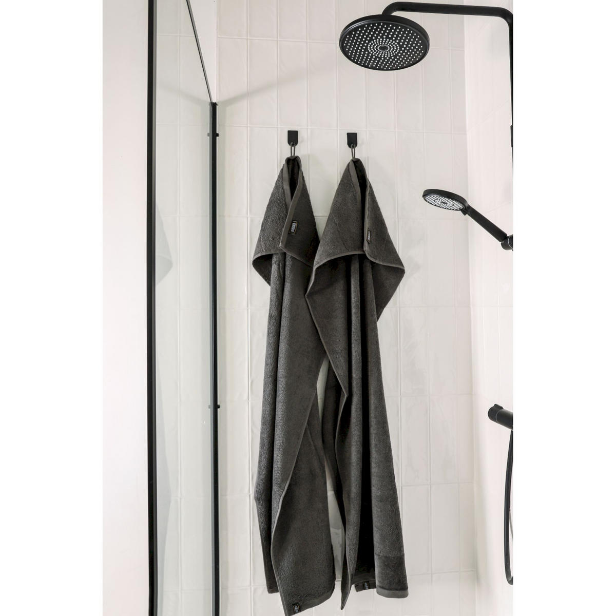 HANDTUCH SET SENSE 5tlg. - Anthrazit, Textil (50/100cm) - Schöner Wohnen