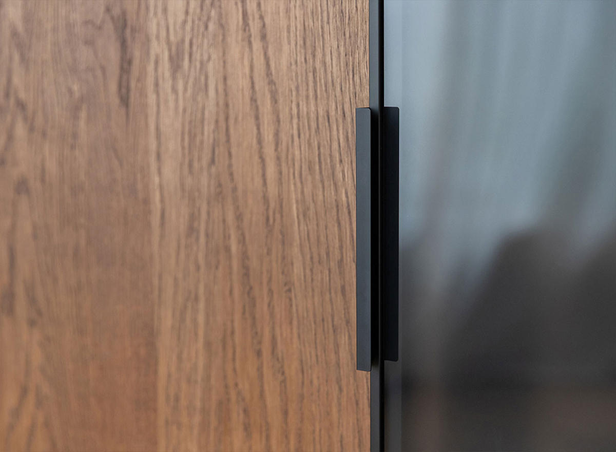 WEINREGAL Modern Loft Eiche Tabak 101 / 45 / 101cm - Eichefarben/Dunkelbraun, Holz (101/101/45cm) - Feldmann-Wohnen