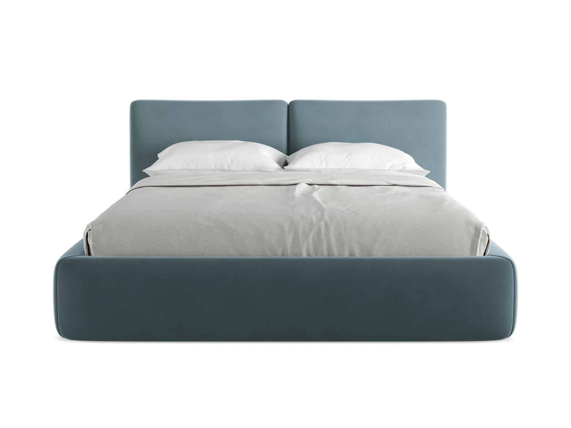 POLSTERBETT mit Bettkasten und Lattenrost 180x228 Blau - Blau/Petrol, Kunststoff/Textil (160/200cm) - Makamii