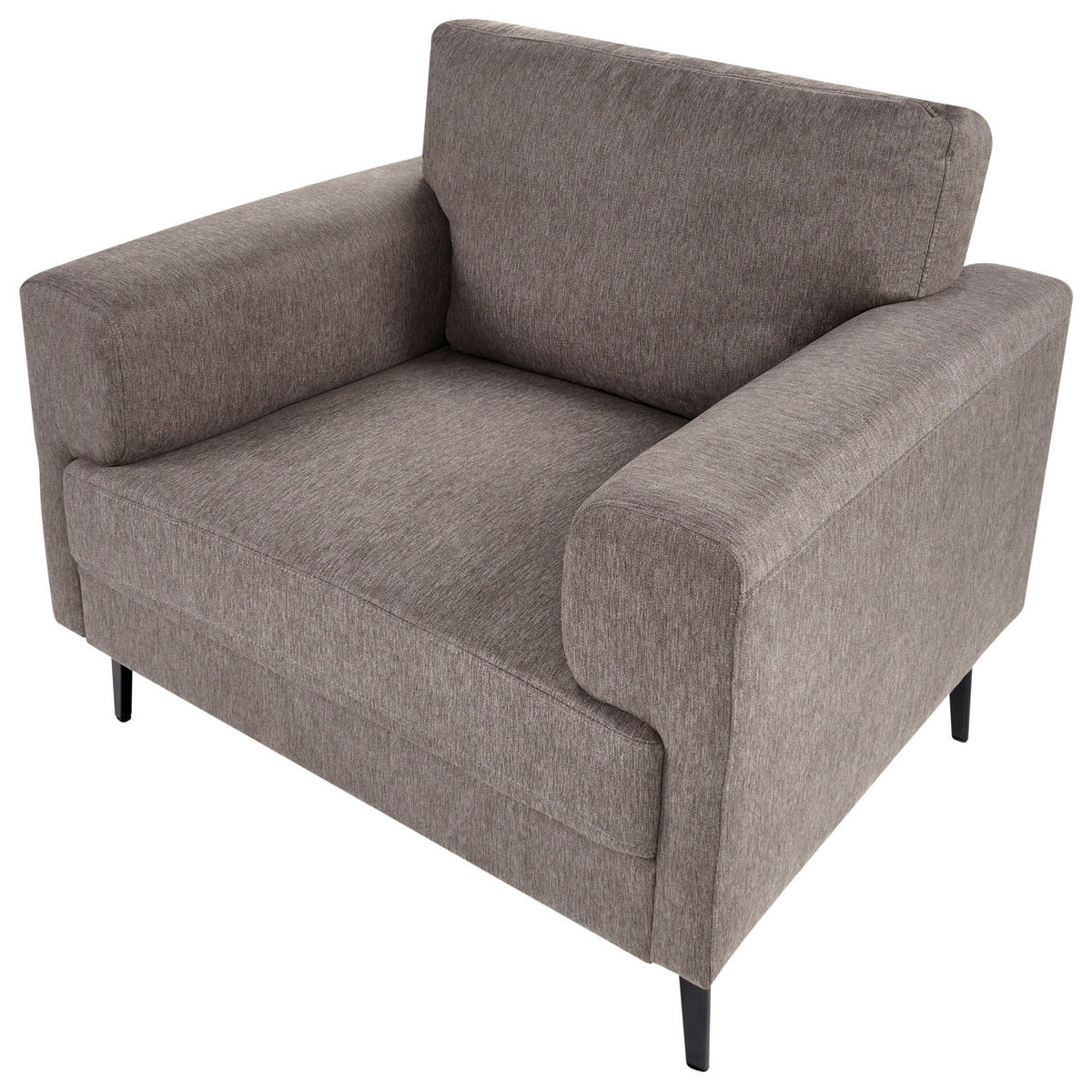 SESSEL Stoff Braun Lousto - Schwarz/Braun, Textil/Metall (102/85/65cm) - Beliani