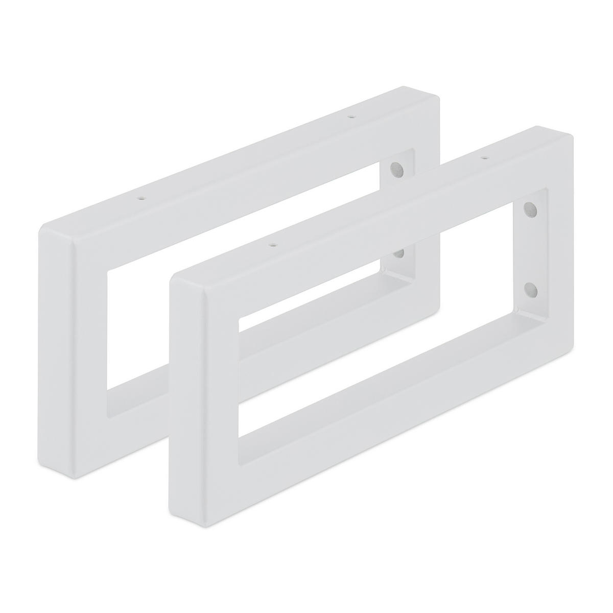 2XWANDKONSOLE - Weiß, Metall (35/3/15cm) - Relaxdays