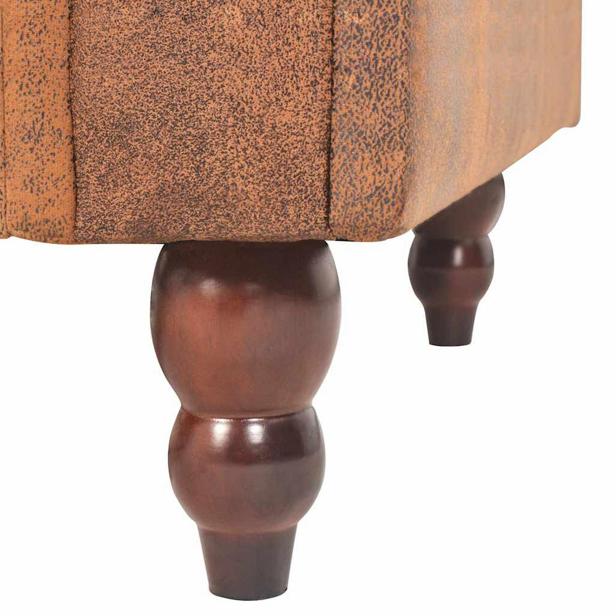 2-SITZER Schlafsofa Mit Armlehnen Künstliches Wildleder Braun - Braun, Leder (82/196/85cm) - vidaXL