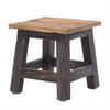 FUSSHOCKER PALO Mahagoni Recyclingholz 04 schwarz-natur - Graubraun, Holz (26/27/26cm) - DESIGN DELIGHTS