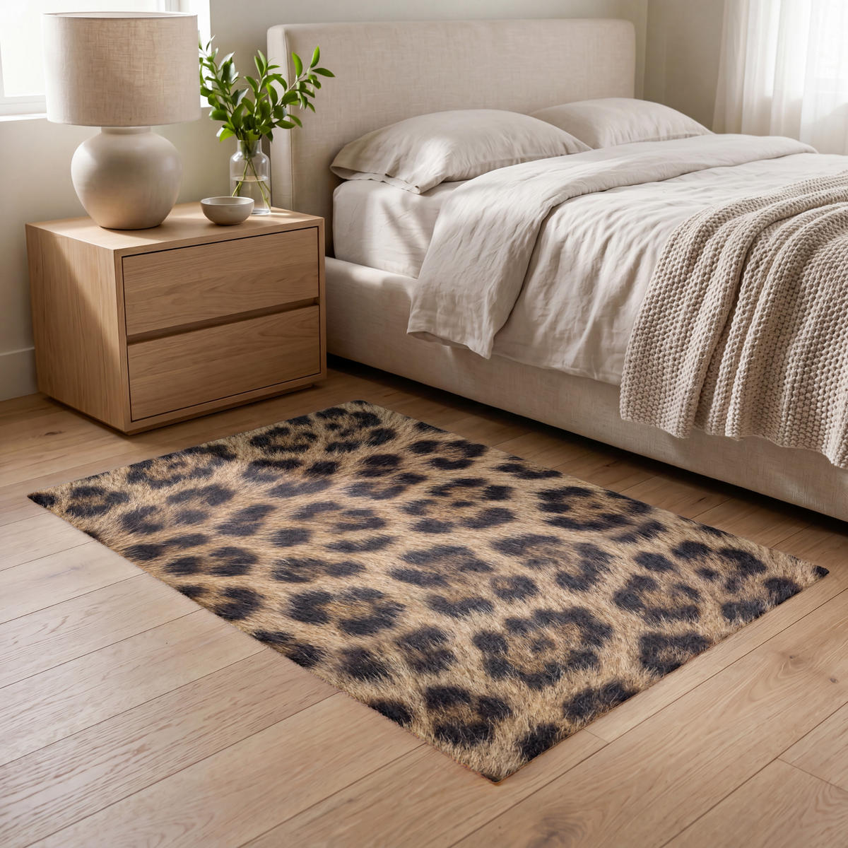 KOBERCE - Leopard - Kabát - Klasický - Hnedý - 120x80 cm - hnedá, textil/plast (120/0.4cm) - OnlyWow
