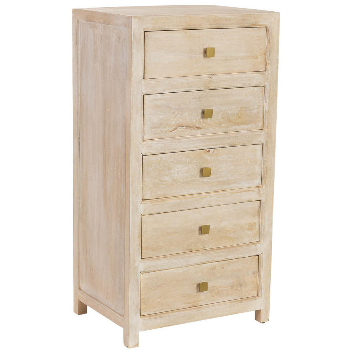 KOMMODE aus Holz, beige, 60x45x116cm - Beige, Holz (60/116/45cm) - Wanderlust