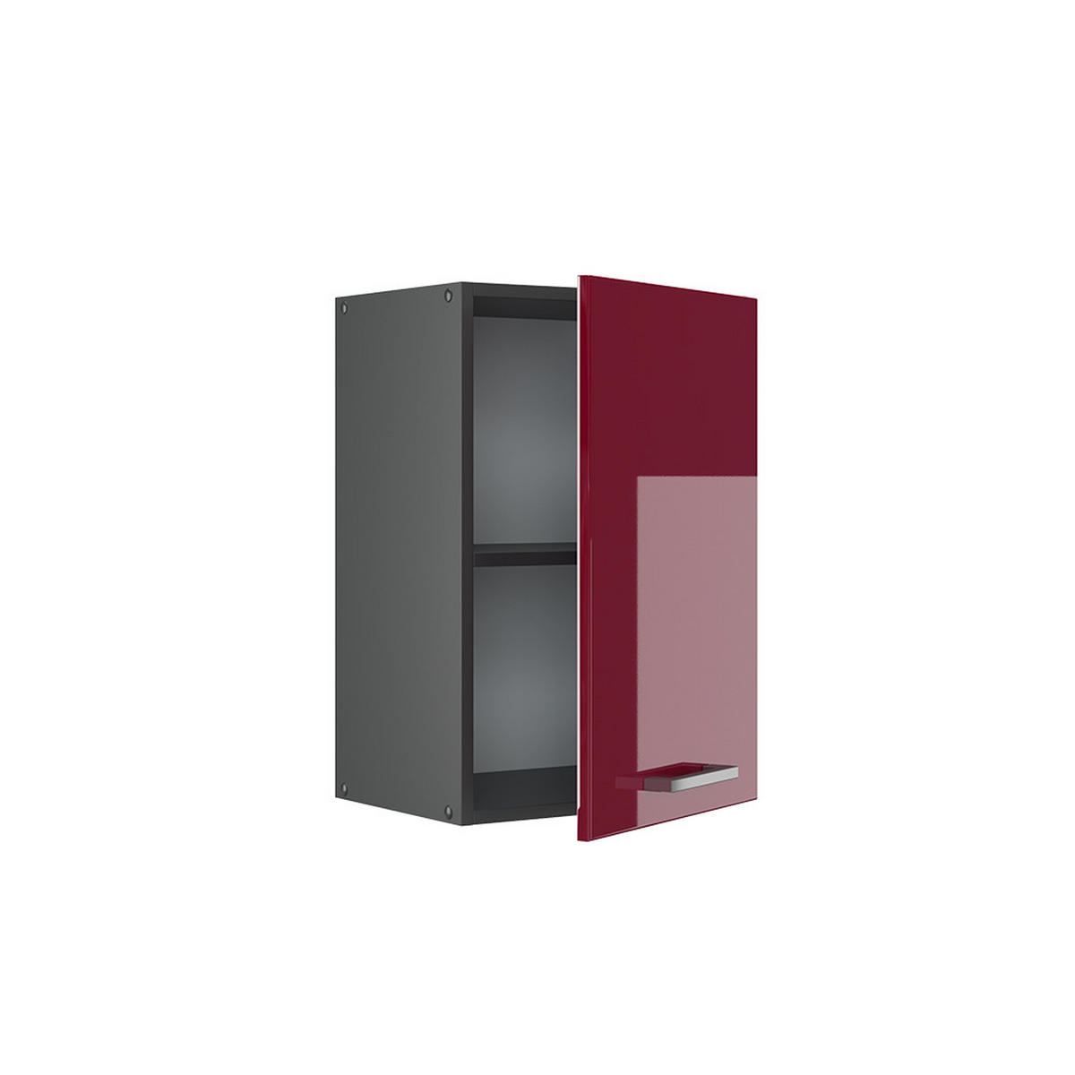 HÄNGESCHRANK R-Line Rot Hochglanz 40 cm - Anthrazit/Rot, Holzwerkstoff (40/60/31cm) - Vicco