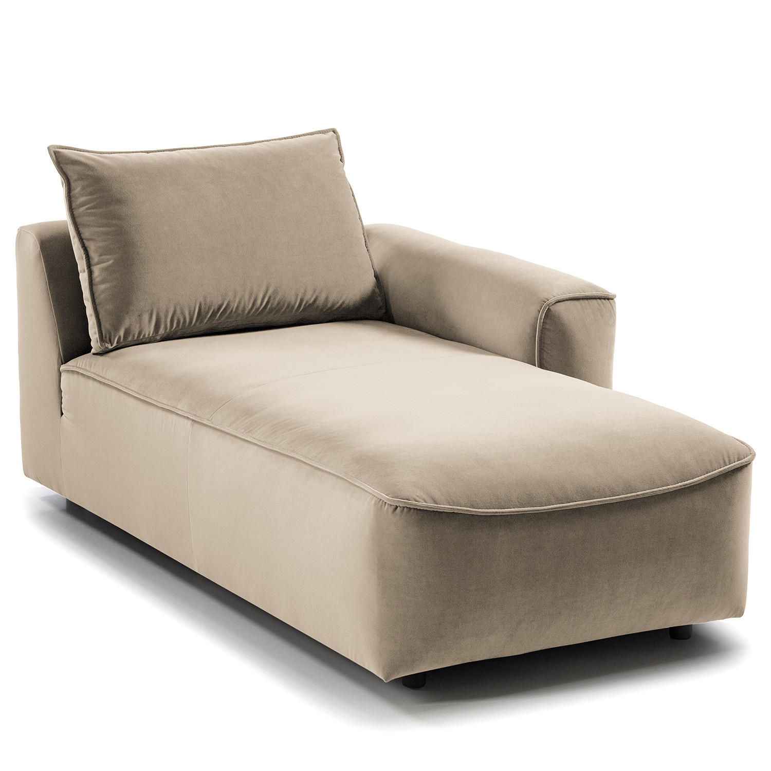 MODULLONGCHAIR - Beige, Holz/Textil (170/82/105cm) - home24