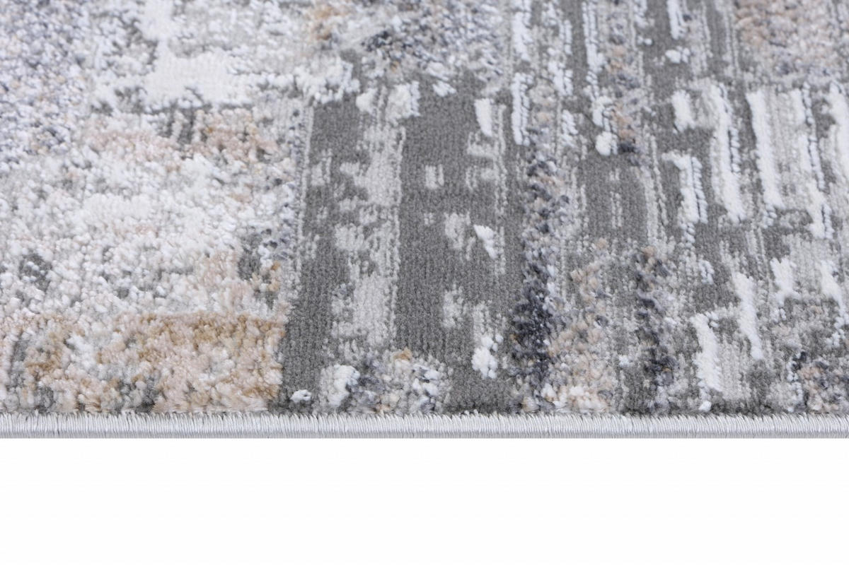 KOBEREC grafitový šedý abstraktní - 230 x 240 cm - šedá, textil (230/240cm) - Mazovia
