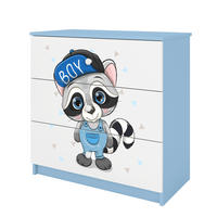 KOMMODE Babydreams Waschbär 81/81/41 - Blau, Holzwerkstoff (81/81/41cm) - RAUMHIRSCH FURNITURE