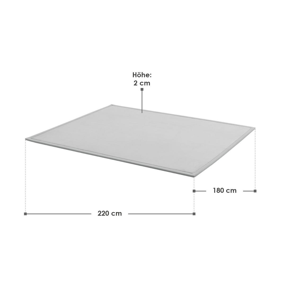SPIELMATTE Maila grau 220 x 180 cm - Grau, Textil (180/2/220cm) - Juskys