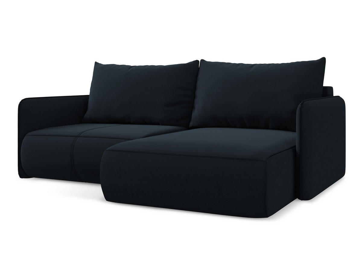 WOHNLANDSCHAFT Chenille Stoff Weiß - Schwarz/Weiß, Kunststoff/Textil (290/86/148cm) - Makamii