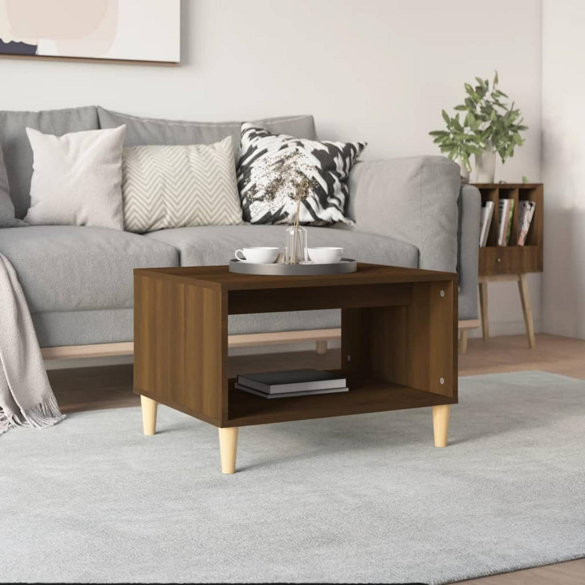 COUCHTISCH Braun Eichen-Optik 60x50x40 cm Holzwerkstoff - Braun, Holzwerkstoff (60/50/40cm) - furnicato