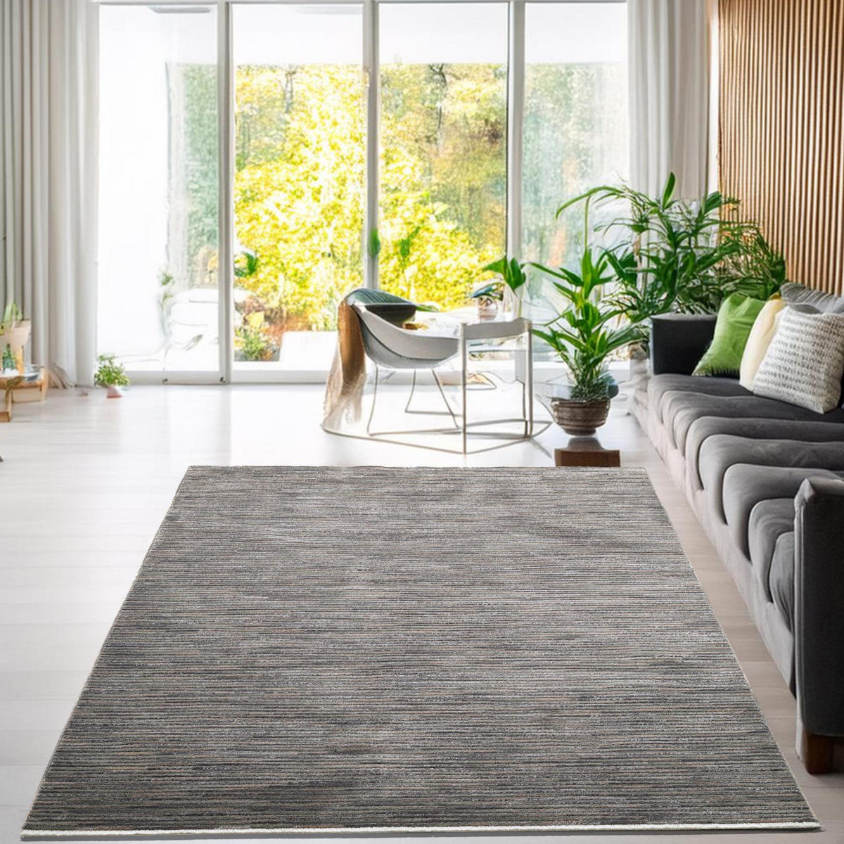 FLACHWEBETEPPICH Corduletta 190x240 cm - Dunkelgrau, Textil (190/240cm) - Gino Falcone