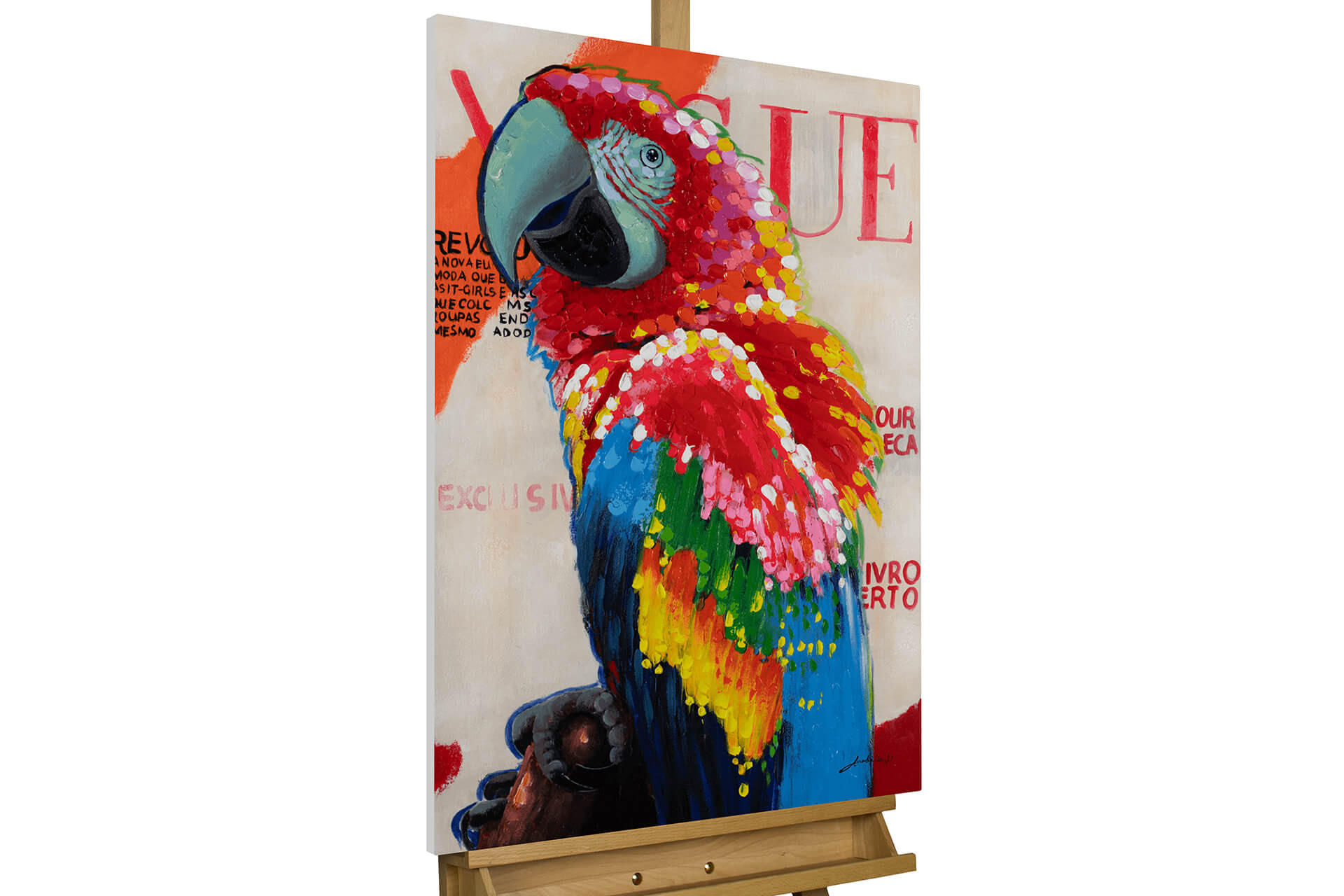 RUČNE MAĽOVANÝ AKRYLOVÝ OBRAZ 60/90 cm, viacfarebný, abstraktný dekoratívny motív - viacfarebná, drevo/textil (60/90cm) - KUNSTLOFT