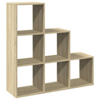 RAUMTEILER-BÜCHERREGAL 3 Etagen Sonoma-Eiche 99/29/99 Cm - Braun, Holzwerkstoff (99/99/29cm) - vidaXL