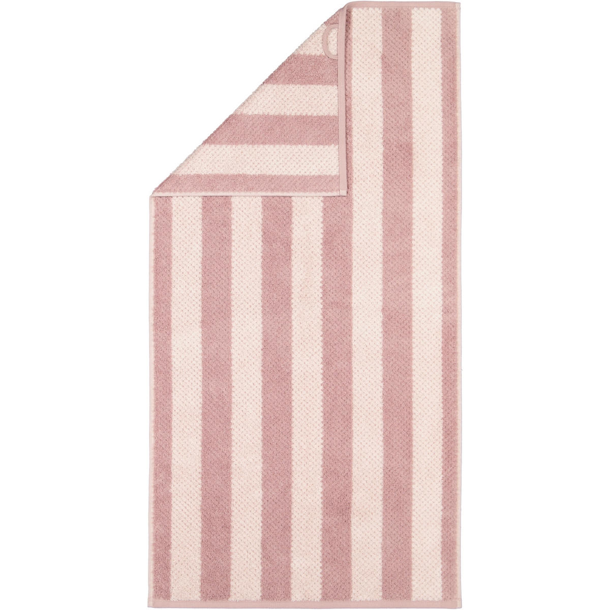 HANDTÜCHER PURE STRIPES 6502 VINTAGE ROSE - 22 - Rosa, Textil (50/100cm) - Cawoe