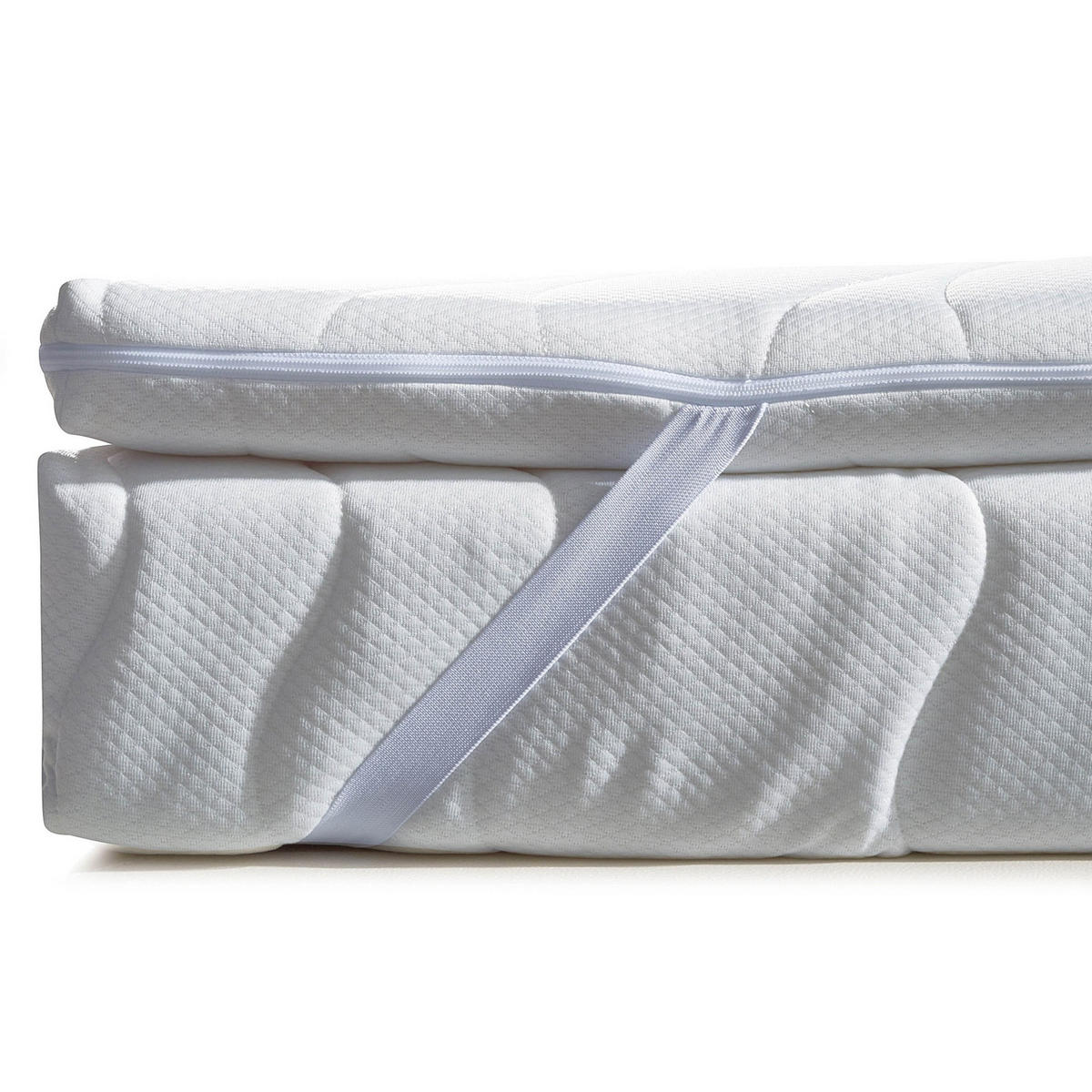 KALTSCHAUMTOPPER, abnehmbarer Bezug, Größe: 200x220 - Weiß, Textil (200/220cm) - Betten-ABC