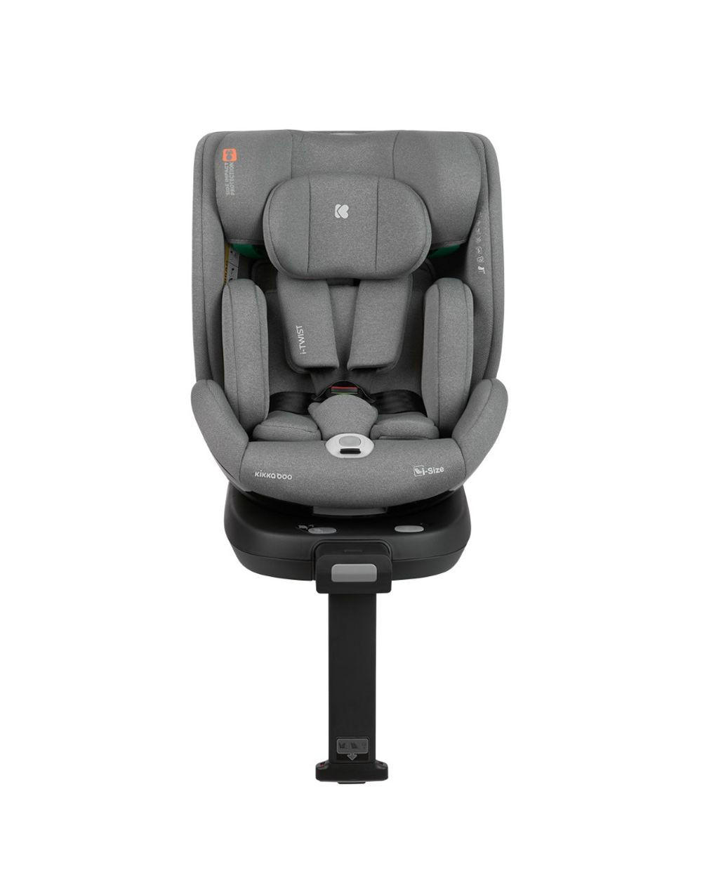 KINDERSITZ i-Twist i-Size dunkelgrau (40-150 cm) Gruppe 0+/1/2/3 Stützbein Isofix - Grau, Kunststoff (43/62/55cm) - Kikka boo