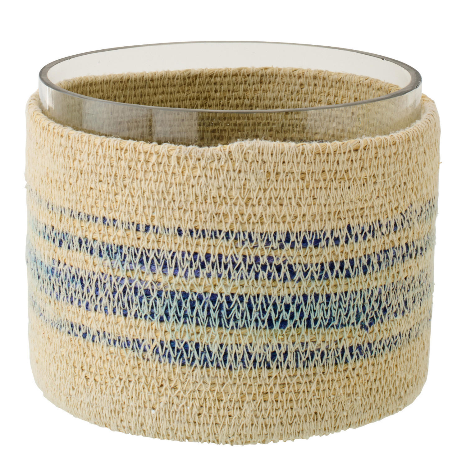 WINDLICHT NB - Blau, Naturmaterialien (15/12cm) - J-Line
