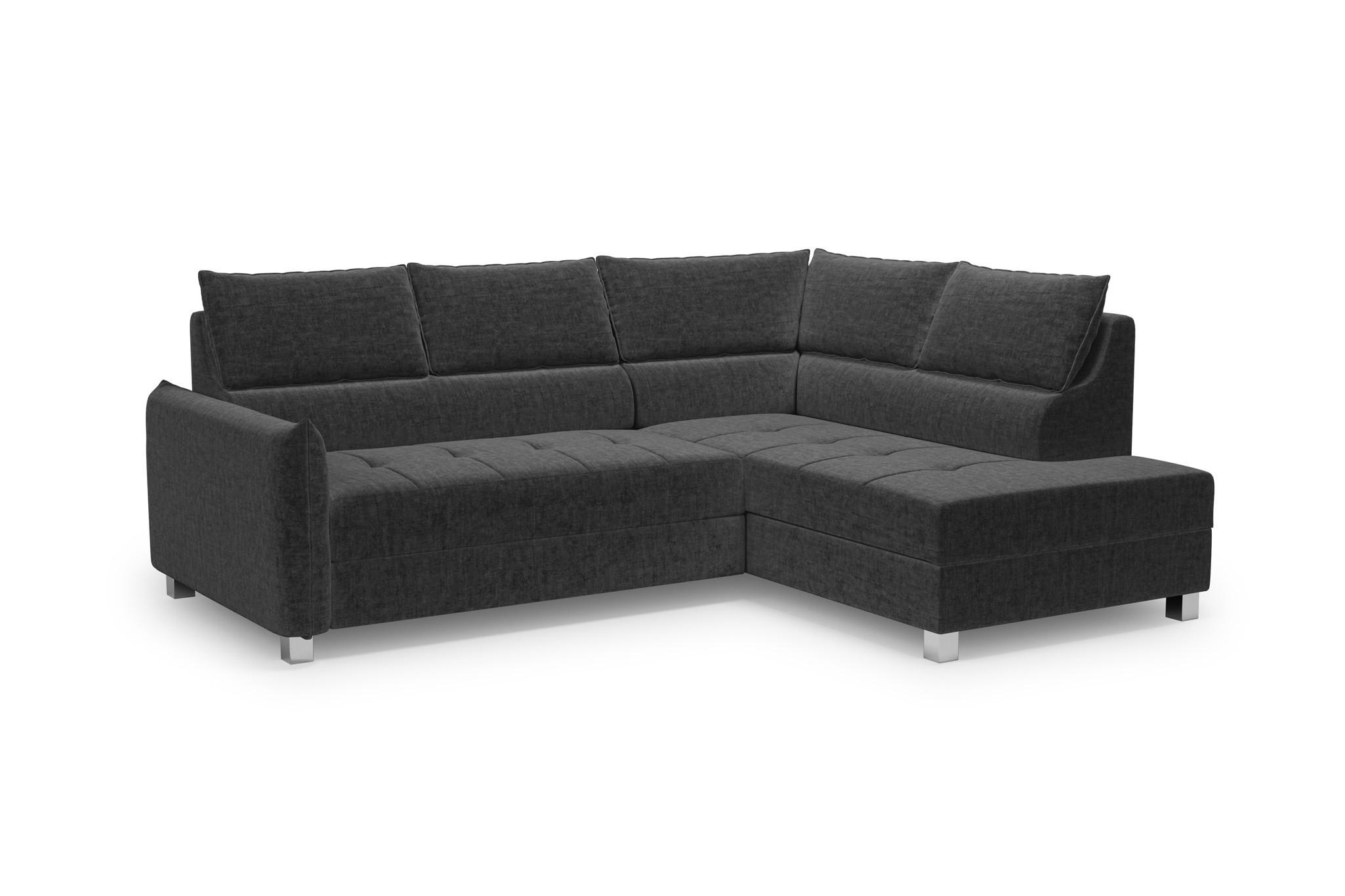 ECKSOFA Marno - Anthrazit, Holzwerkstoff/Textil (260/200cm) - Fun Möbel