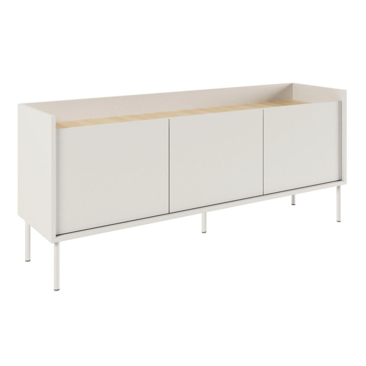 TV-SCHRANK Tovi Weiß / Holzoptik Eiche 140/58/36 cm - Weiß, Holzwerkstoff/Metall (139.8/58.5/36.4cm) - Selsey