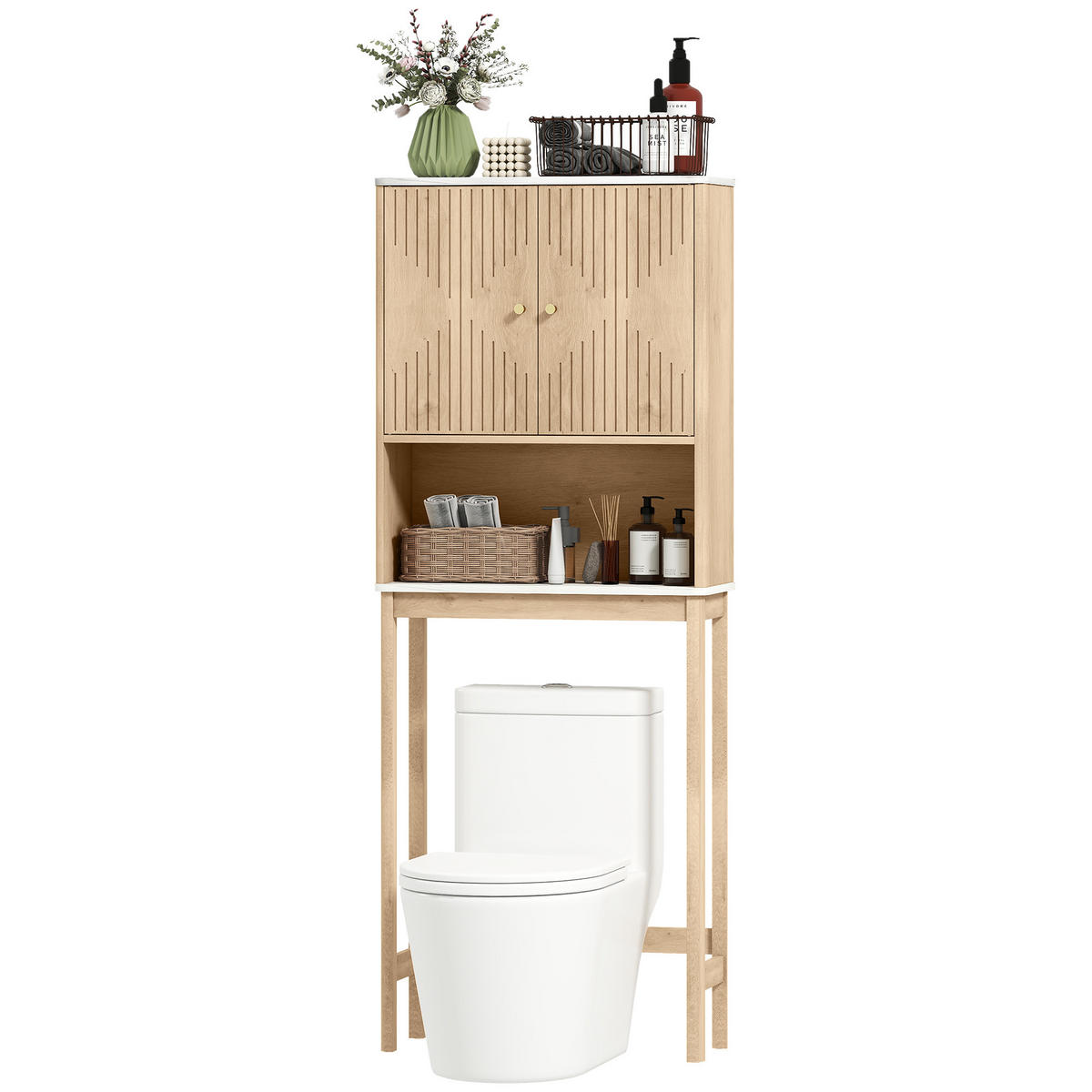 HÄNGESCHRANK Eiche 1 Stück - Beige, Kunststoff (66/168/25cm) - GiPP