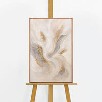 GEMÄLDE Strahlende Ströme Schattenfugenrahmen Eichefarben 60x40 cm - Eichefarben, Holz (60/40cm) - YS-art gallery