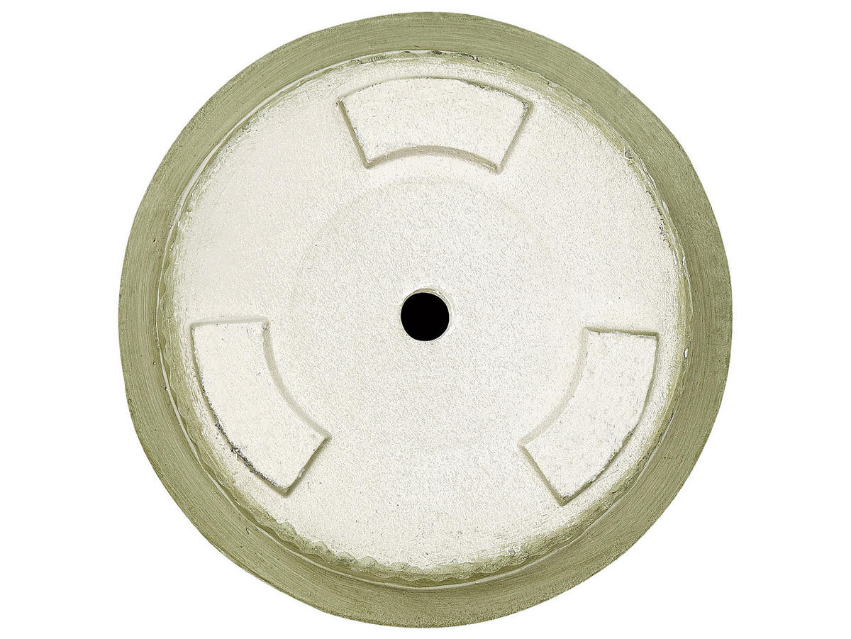 BLUMENTOPF olivgrün rund 37/37/37 cm Daria - Grün, Naturmaterialien (37cm) - Beliani