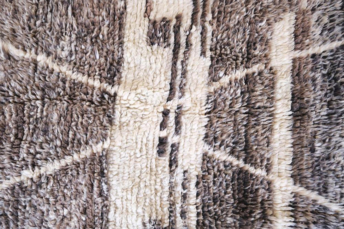 BERBERTEPPICH Boujaad handgewebt 200x 300 cm - Grau, Naturmaterialien (200/300cm) - AFK Living