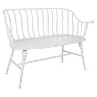 BANK 128x53x86 cm - Weiß, Metall (128/86/53cm) - Wanderlust