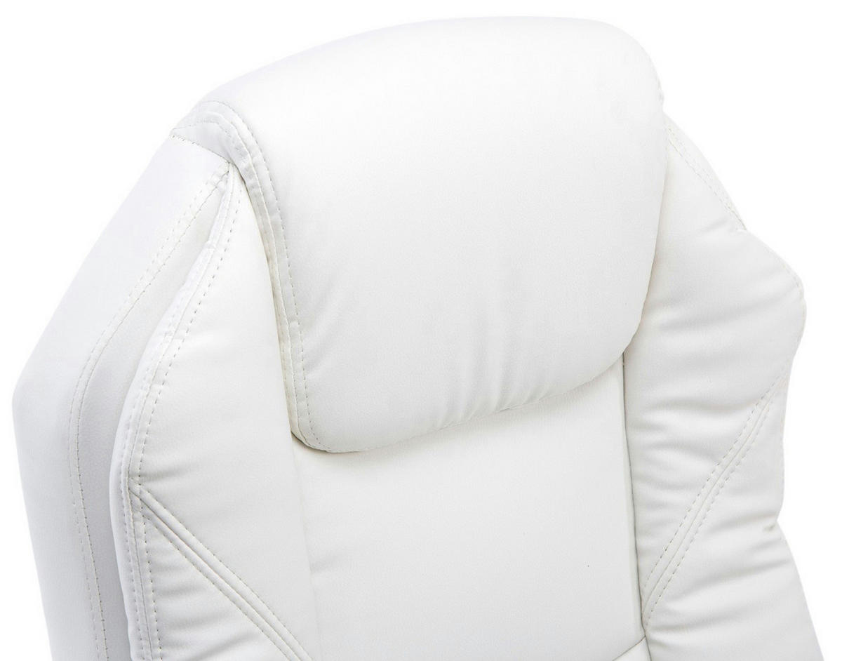 BÜROSTUHL Castan, Weiß - Weiß, Textil/Metall (67/124/64cm) - TPFLiving