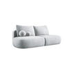 SCHLAFSOFA Moderne BABU mit Schlaffunktion – 3-Sitzer Sofa mit Bettkasten, DL-Automat, 2 Rückenkissen, 2 Zierkissen, 240x90x90 cm, Silber - Silberfarben, Holz/Textil (240/90/90cm) - DomoHome