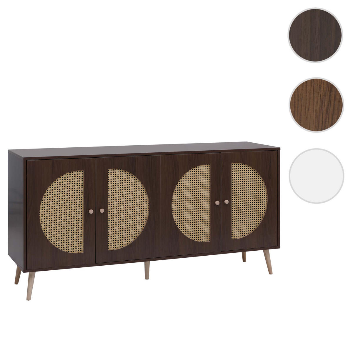 SIDEBOARD Dekor orech - farba vlašského orecha, drevo (160/80/40cm) - MCW