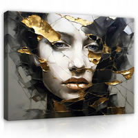 BILDER Abstrakt Frau 60x40 - Multicolor, Holzwerkstoff (60/40cm) - Wallarena