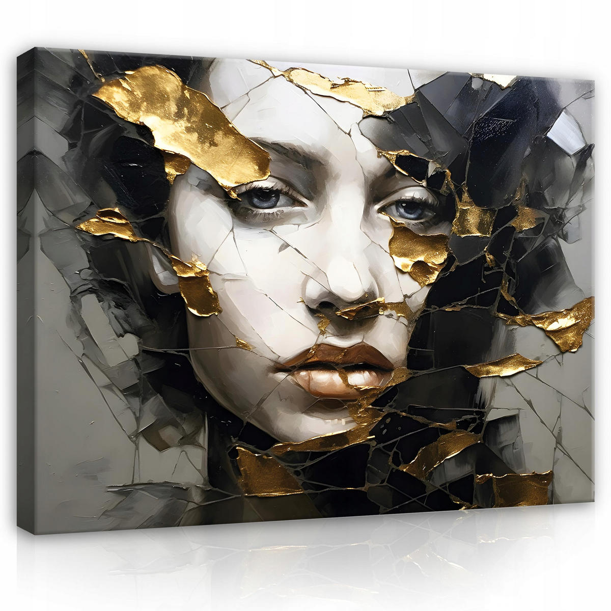 BILDER Abstrakt Frau 60x40 - Multicolor, Holzwerkstoff (60/40cm) - Wallarena