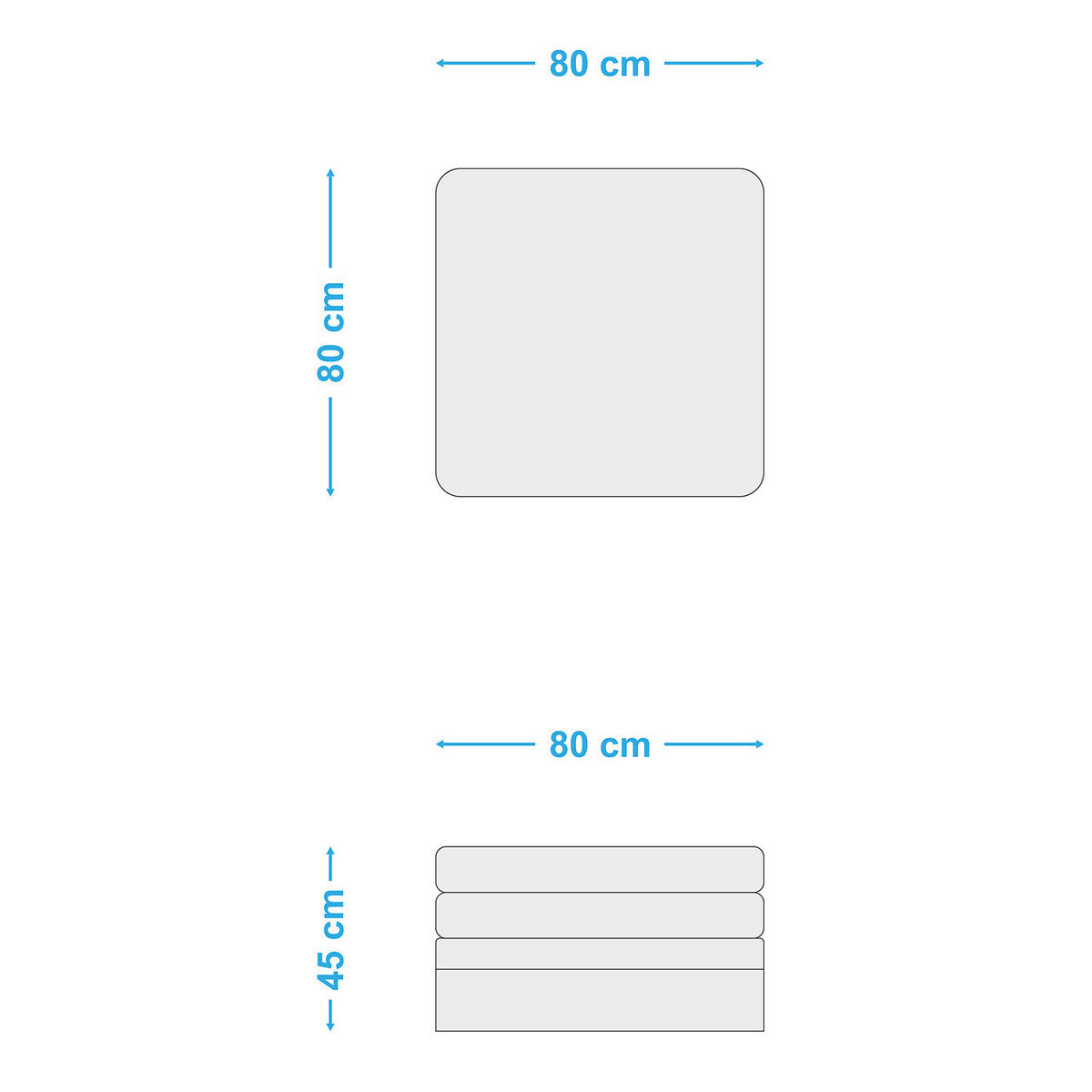 POLSTERHOCKER - Eichefarben/Hellgrau, Eichenholz/Textil (105/45/90cm) - home24