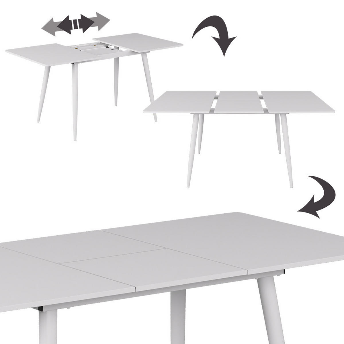 Weiß, Holzwerkstoff (80/120/75cm) - Vicco