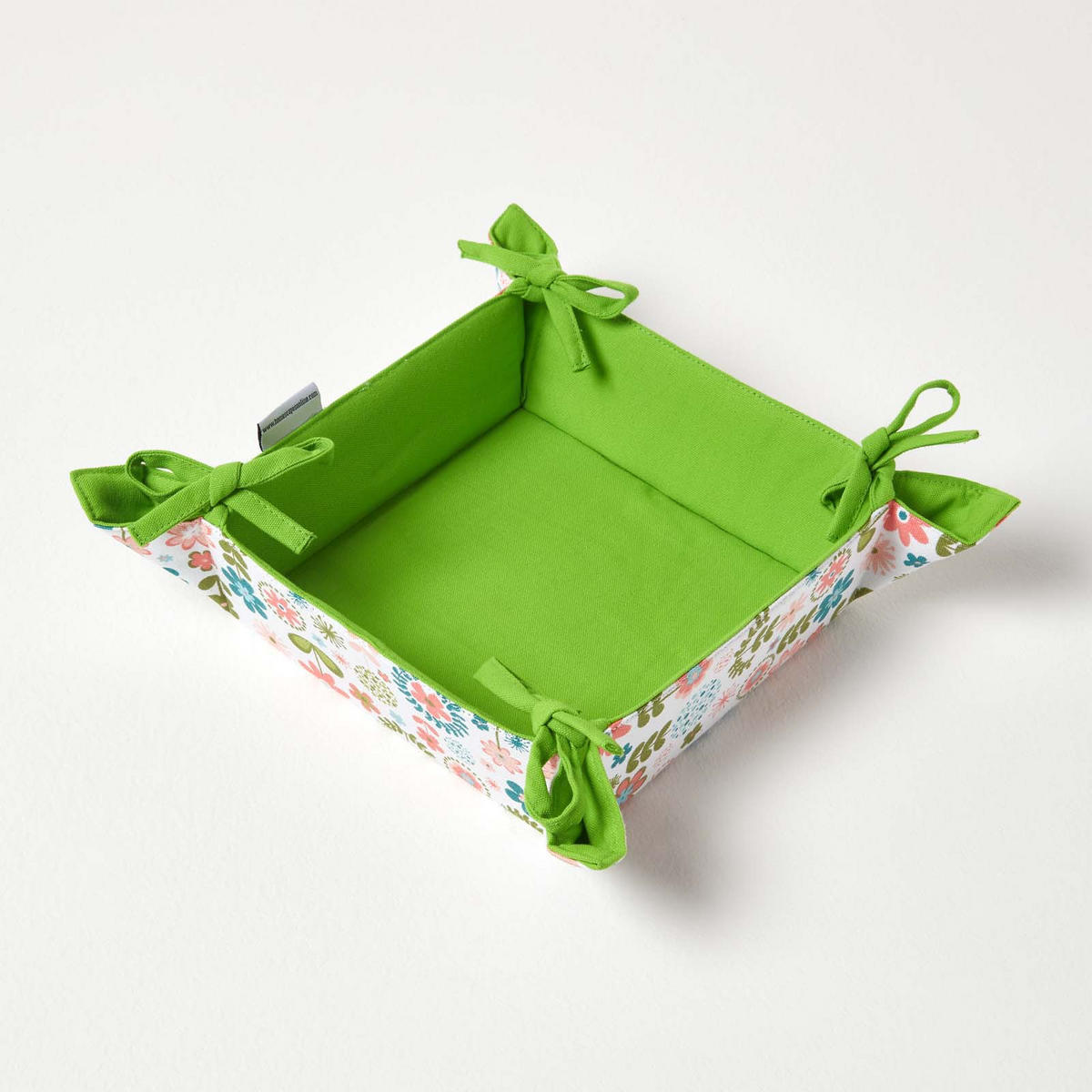 BROTKORB Retro-Blumen – faltbar mit Wende-Design - Limette, Textil (22/7/22cm) - Homescapes