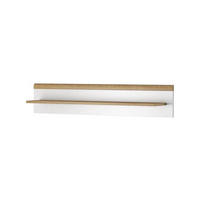 REGAL Primo Weiß, Eiche Riviera, Wandregal - Eichefarben/Weiß, Holzwerkstoff (107/20/19cm) - Bettso
