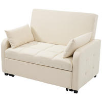 SCHLAFSESSEL Multifunktionales Klapp mit verstellbarer Rückenlehne Beige 127/75/94 cm - Beige, Kunststoff (127/94/75cm) - OKWISH