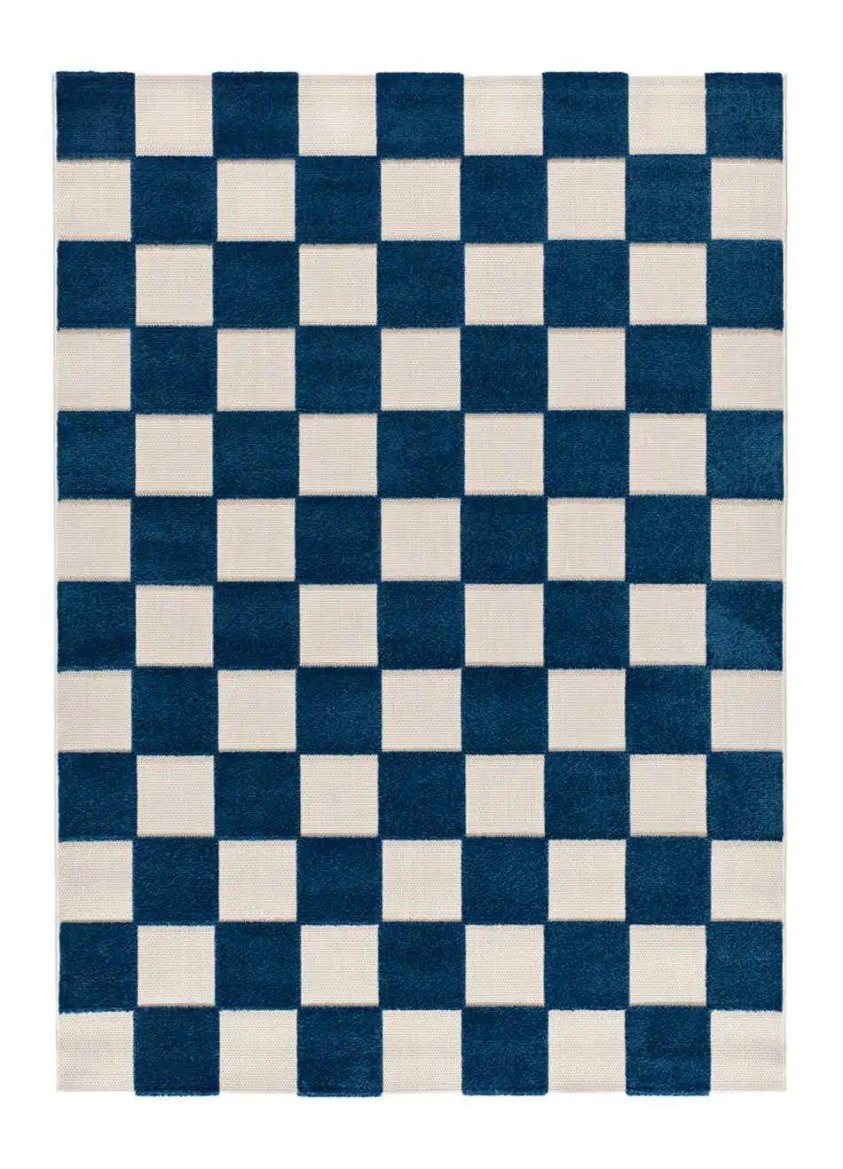 IN- & OUTDOOR-TEPPICH Blau / Weiß Cuadros 160/230 cm - Blau/Weiß, Textil (160/230cm) - Atticgo
