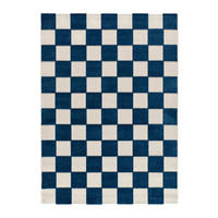 IN- & OUTDOOR-TEPPICH Blau / Weiß Cuadros 160/230 cm - Blau/Weiß, Textil (160/230cm) - Atticgo