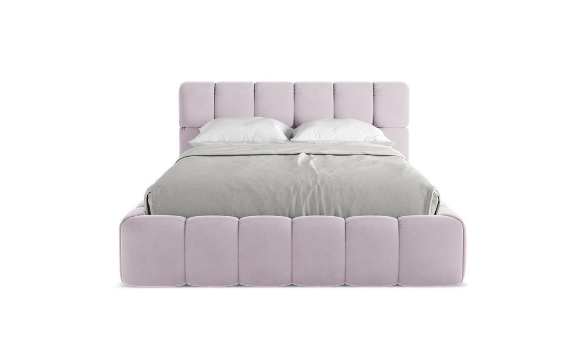 POLSTERBETT mit Bettkasten und Lattenrost 160x228 Violett - Lila/Flieder, Kunststoff/Textil (140/200cm) - Makamii